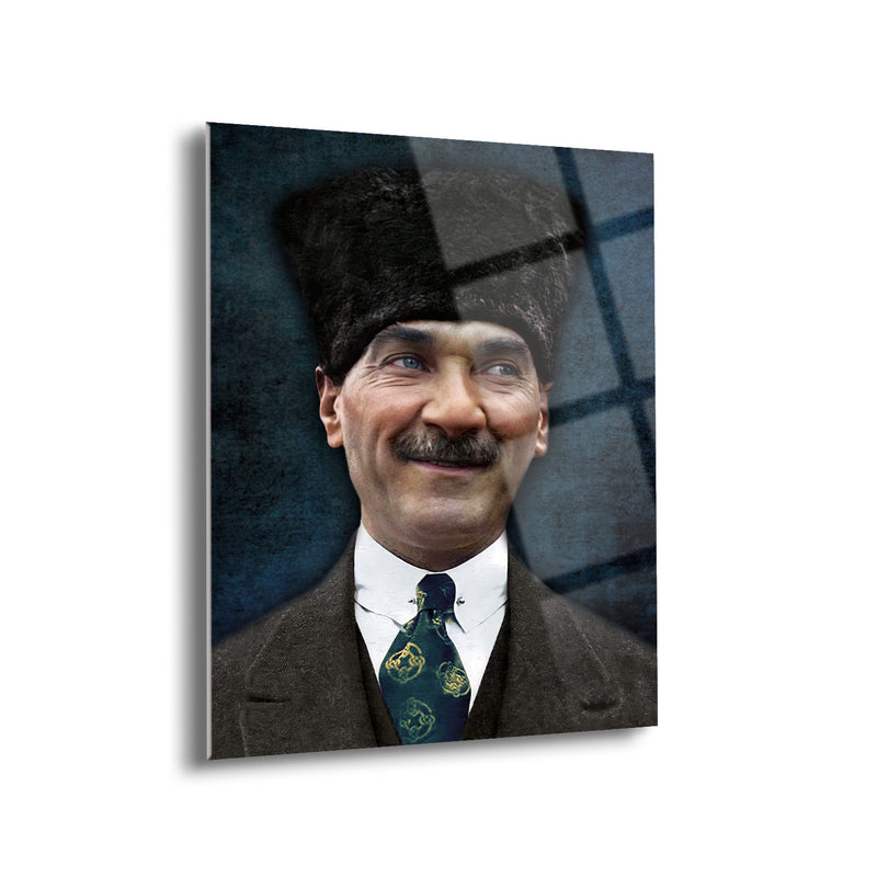 Atatürk Portre Cam Tablo - ATA003