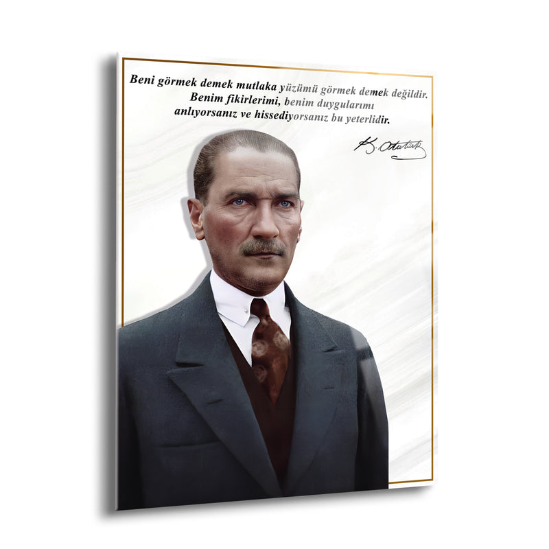 Atatürk Portre Cam Tablo - ATA104