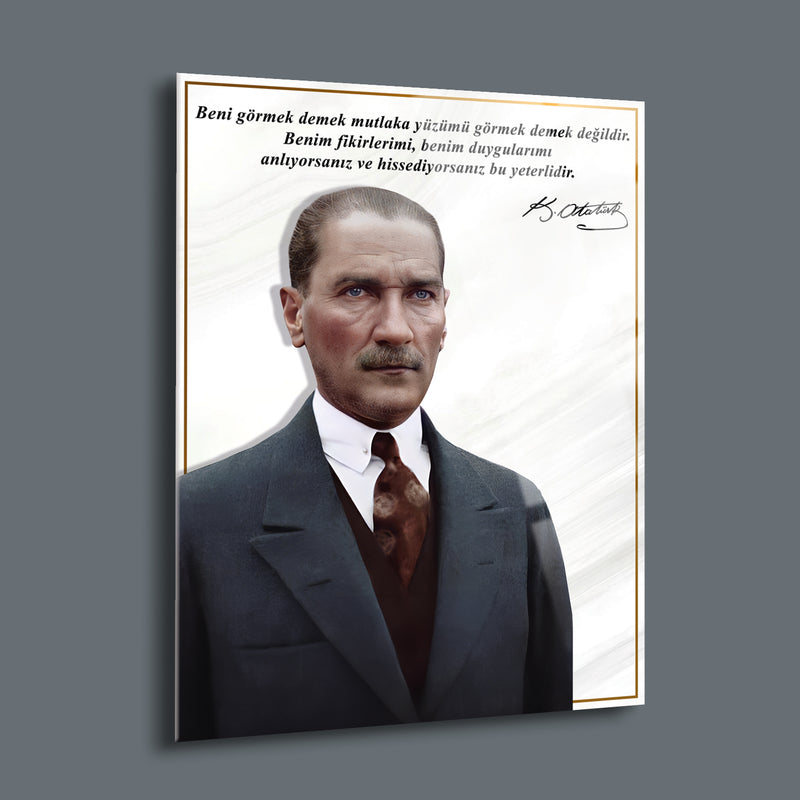 Atatürk Portre Cam Tablo - ATA104